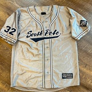 Vintage Y2K South Pole Silver Blue Baseball Style Jersey